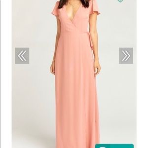 NOELLE WRAP DRESS RUSTIC MAUVE CRISP